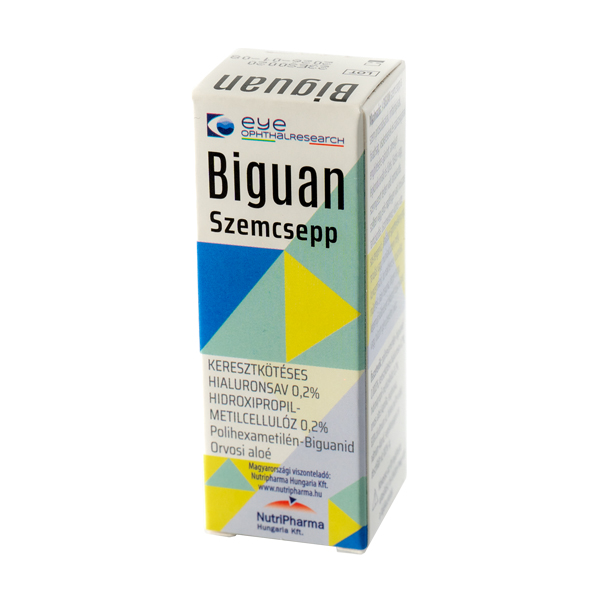 Biguan szemcsepp szemszárazság és irritáció kezelésére 10ml
