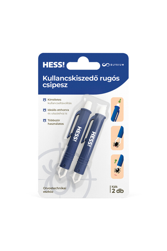 Elysium HESS! kullancskiszedő rugós csipesz - kék - 2 db