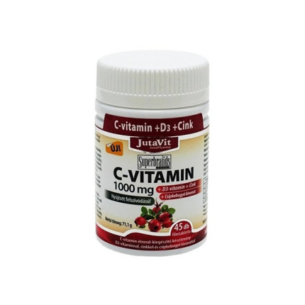 Jutavit C-vitamin 1000mg + D3-vitamin+ cink tabletta 45x
