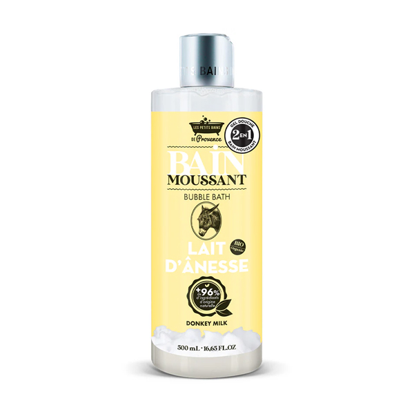 LES PETITS BAINS DE PROVENCE 2 az 1-ben frissítő BIO Szamártejes tus-és habfürdő 500ml