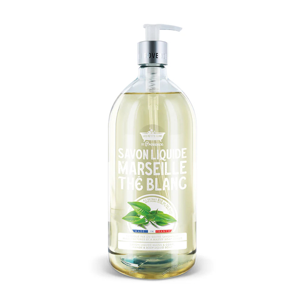LES PETITS BAINS DE PROVENCE Fehér tea illatú folyékony szappan 1000 ml