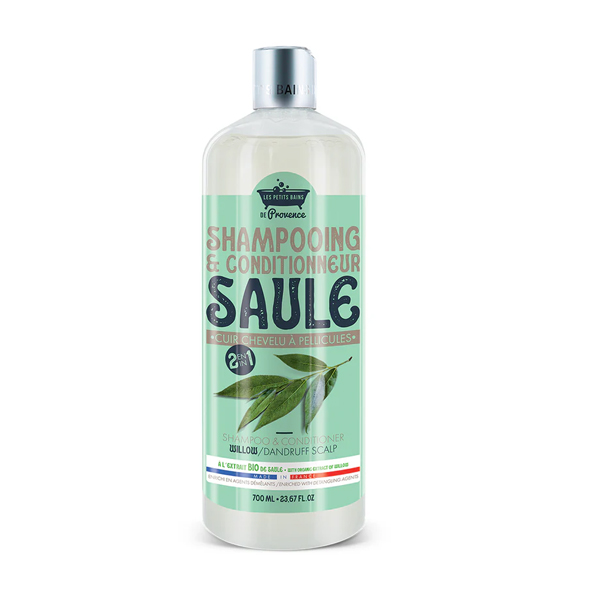 LES PETITS BAINS DE PROVENCE Korpás fejbőrre 2 az 1-ben Sampon és Balzsam, Fűzfakivonattal 700ml