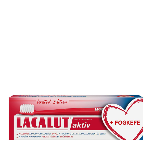 Lacalut Aktív preventiv fogkrém 75ml + Lacalut fogkefe