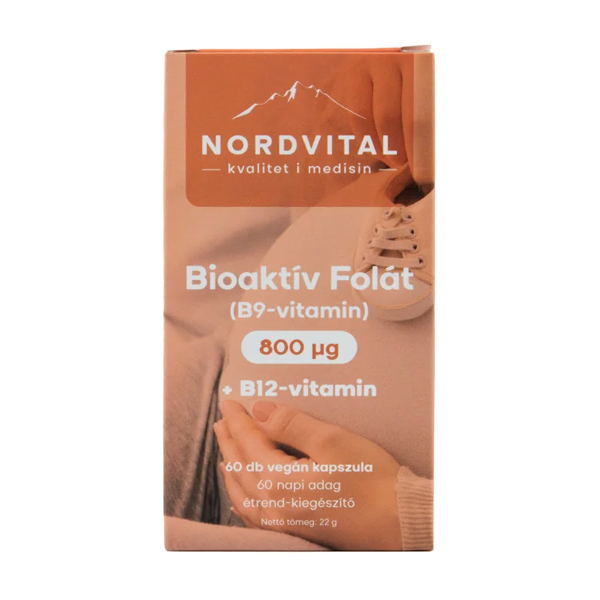 NORDVITAL Bioaktív folát (B9-vitamin) 800 mcg kapszula 60db