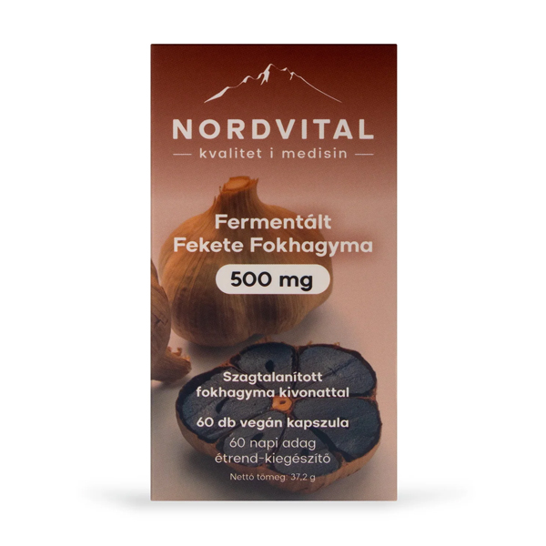 NORDVITAL Fermentált Fekete Fokhagyma 500 mg 60db