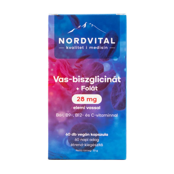 NORDVITAL Vas-biszglicinát vegán kapszula 60 db