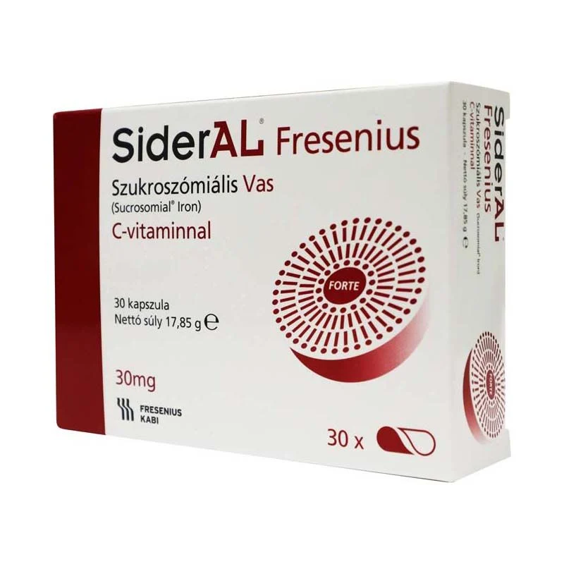 SiderAL Fresenius szukroszómális vas C vitaminnal kapszula 30x