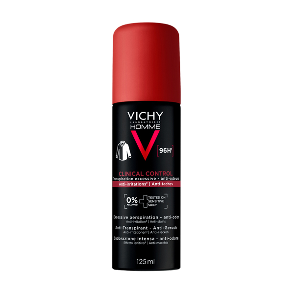 Vichy Homme Clinical Control 96H izzadásgátló deo spray 125 ml