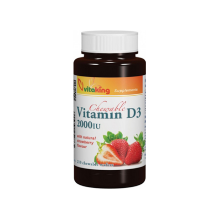 Vitaking D3-vitamin 2000NE epres ízű rágótabletta 210x